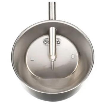 Stainless steel drinking bowl, round