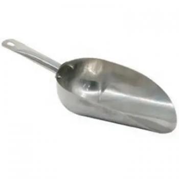 Stainless steel feed scoop