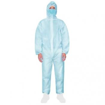 Disposable coating coverall, blue