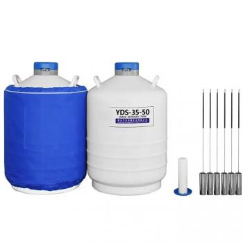 Liquid nitrogen container with canisters