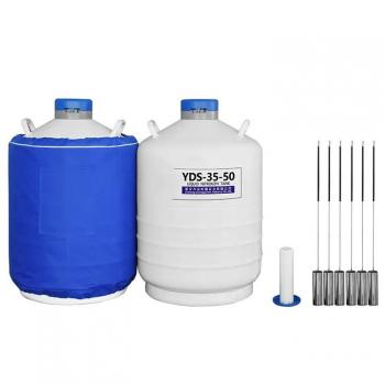 Liquid nitrogen container with canisters